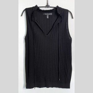 WHBM Sleeveless Black Lightweight Sweater L